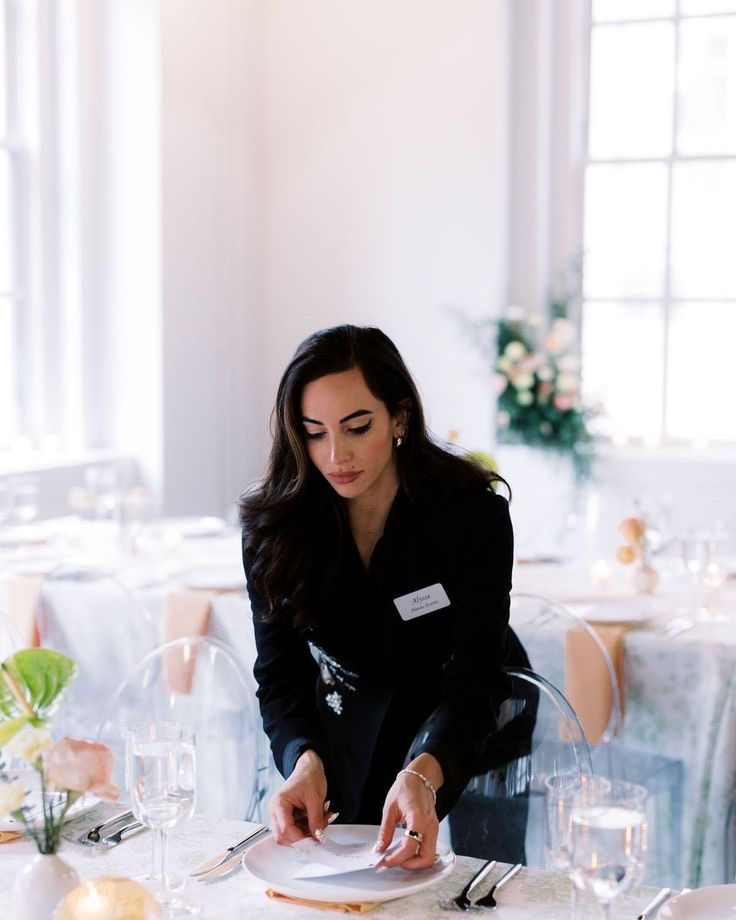 Event coordinator setting up
